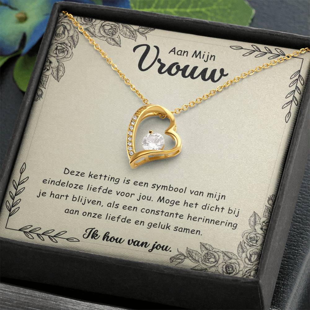 Aan Mijn Vrouw - Hart Ketting - CustomLove.nl
