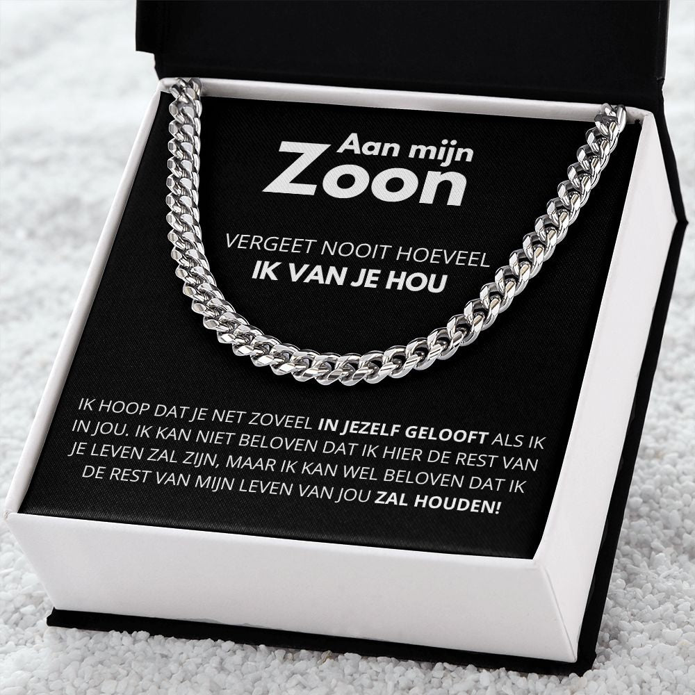 Aan Mijn Zoon - Cuban Chain - CustomLove.nl