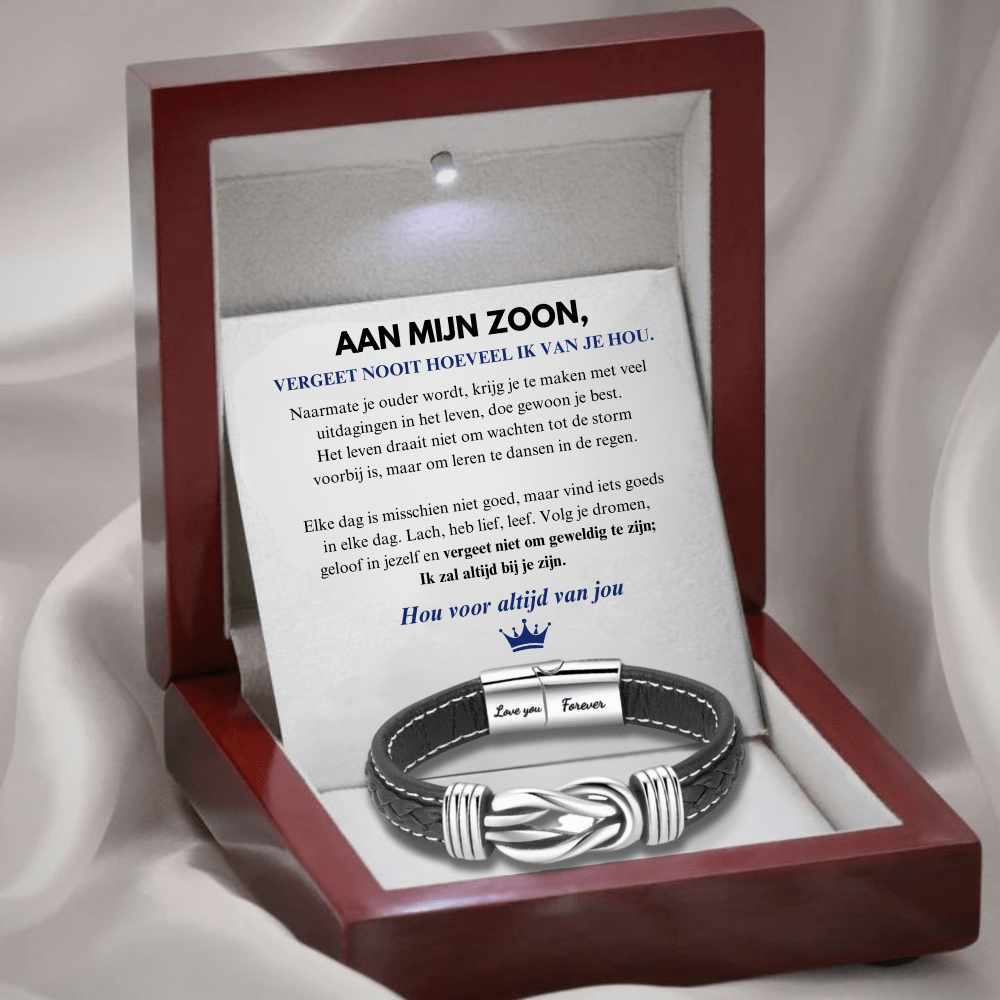 Aan Mijn Zoon - Ik hou voor altijd van jou - Infinity Armband - CustomLove.nl