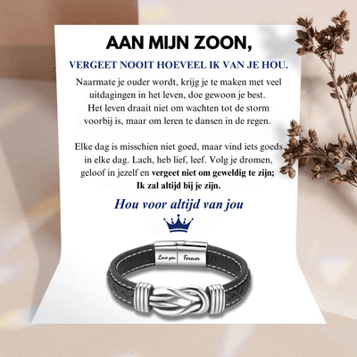 Aan Mijn Zoon - Ik hou voor altijd van jou - Infinity Armband - CustomLove.nl