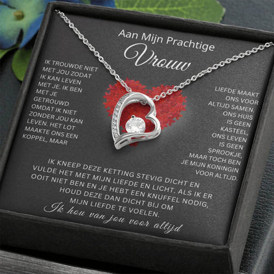 Aan mijn Vrouw - Samen voor altijd - Hart ketting - CustomLove.nl