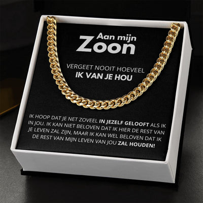 Aan mijn Zoon - Cuban Chain - CustomLove.nl