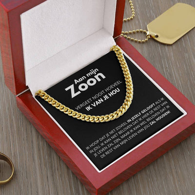 Aan mijn Zoon - Cuban Chain - CustomLove.nl
