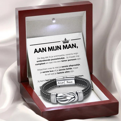 Aan Mijn Man - Ik Hou Van Jou; Voor Altijd - Infinity Armband