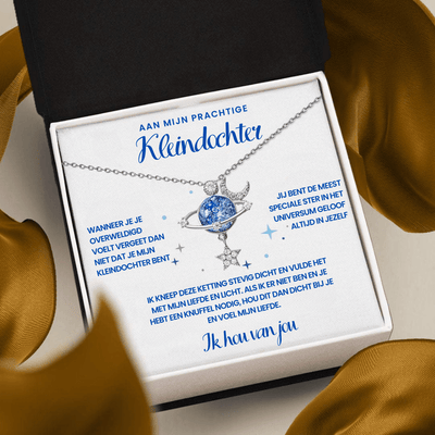 Kleindochter | Speciale Ster | Sterling Zilver Ketting | Gratis Ring