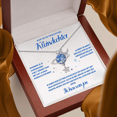 Kleindochter | Speciale Ster | Sterling Zilver Ketting | Gratis Ring