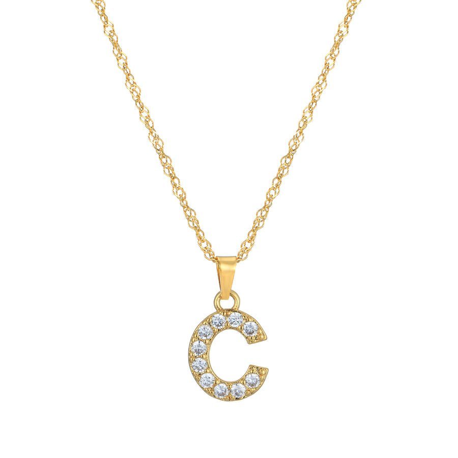 Letter Ketting met Zirkonia - CustomLove.nl