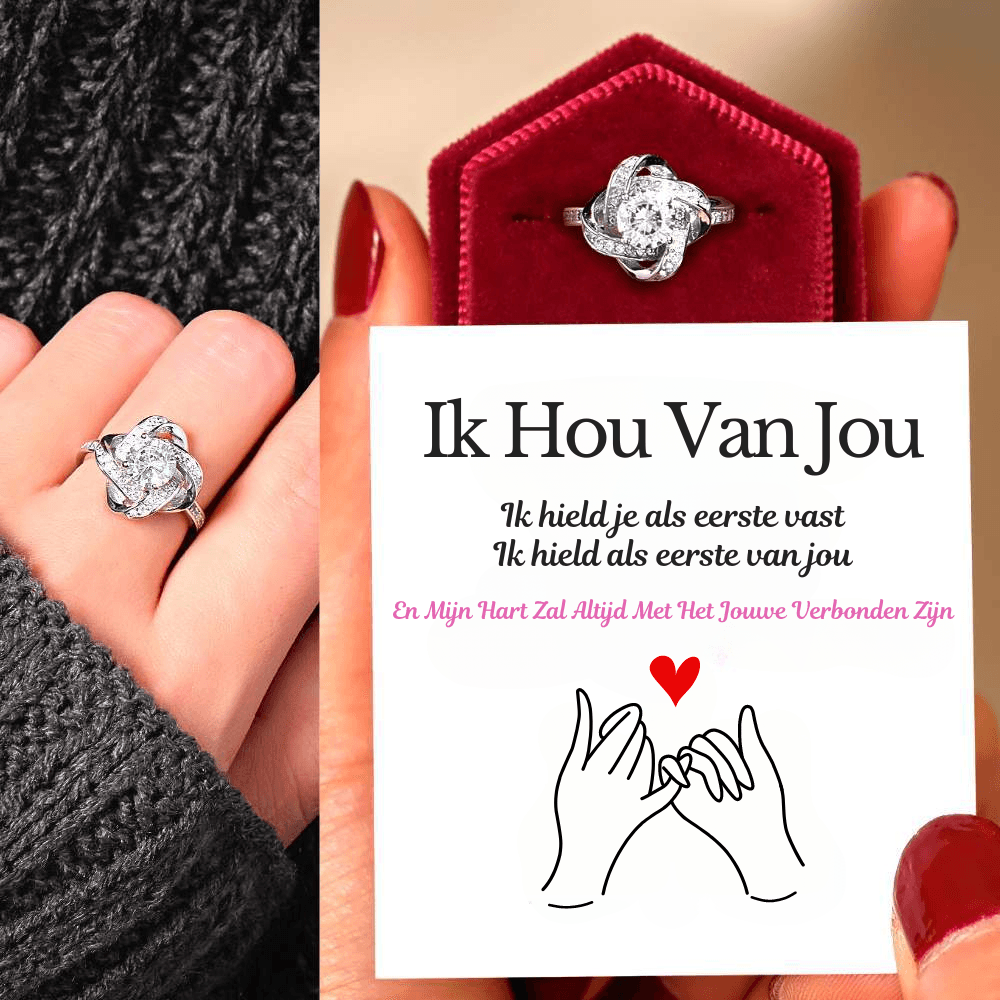 Dochter | Ik Hield Je Als Eerste Vast | Love Knoop Ring - CustomLove.nl