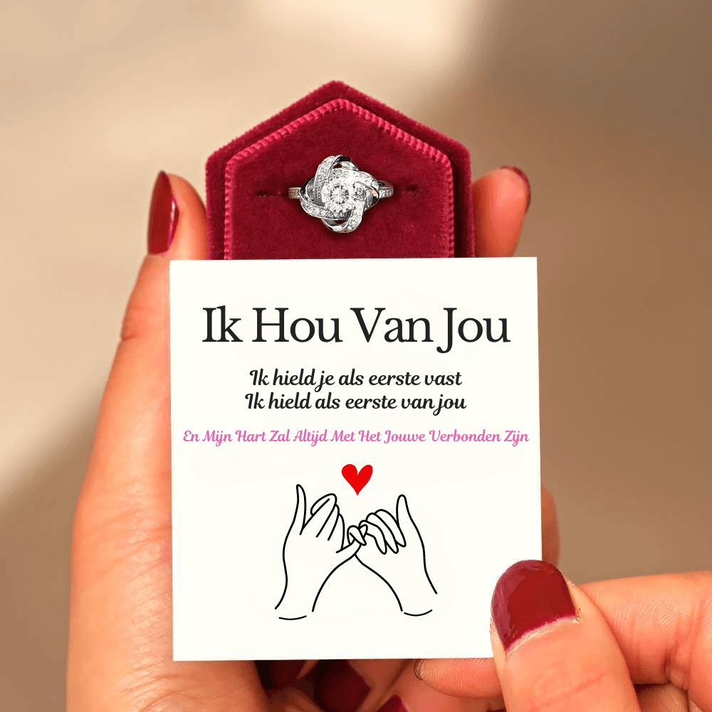 Dochter | Ik Hield Je Als Eerste Vast | Love Knoop Ring - CustomLove.nl