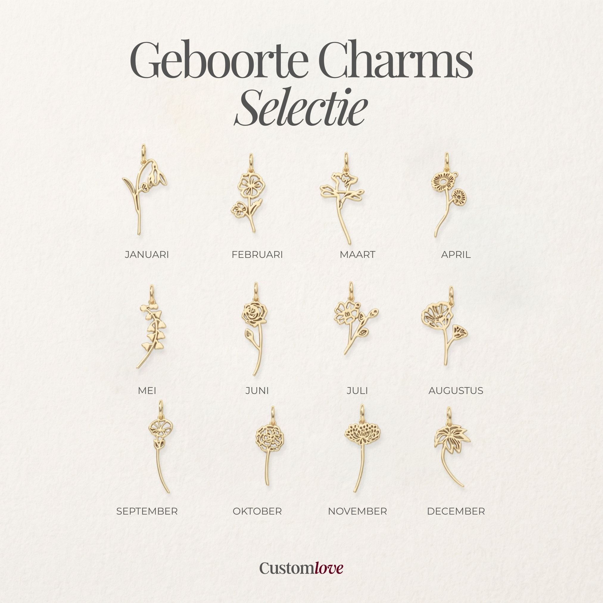 Gepersonaliseerde Geboortebloem Ketting