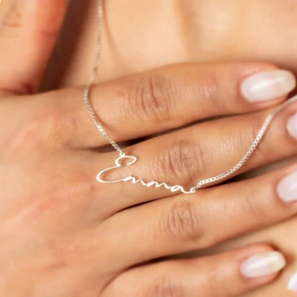 Gepersonaliseerde Handschrift Naamketting