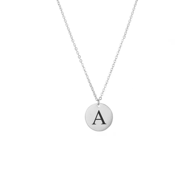 Gegraveerde Coin Ketting Met Initiaal - CustomLove.nl