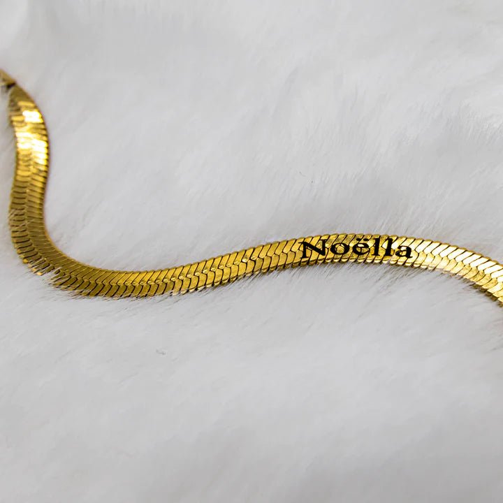 Gegraveerde Snake Ketting - CustomLove.nl