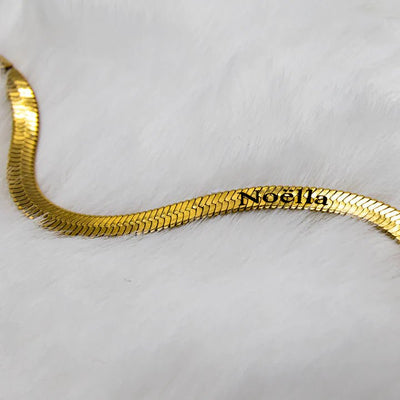 Gegraveerde Snake Ketting - CustomLove.nl