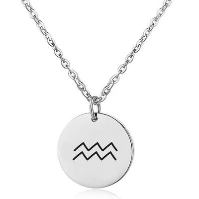 Gegraveerde Sterrenbeeld Coin Ketting - CustomLove.nl