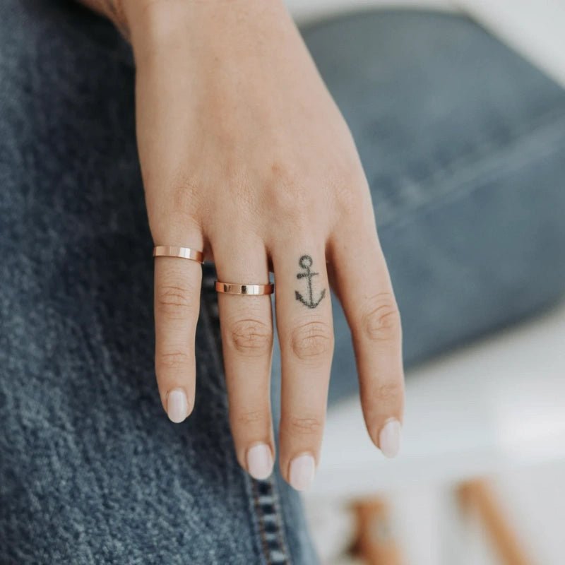 Gepersonaliseerd Gegraveerd Stapelen Ring Voor Vrouwen - CustomLove.nl