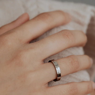 Gepersonaliseerd Gegraveerd Stapelen Ring Voor Vrouwen - CustomLove.nl