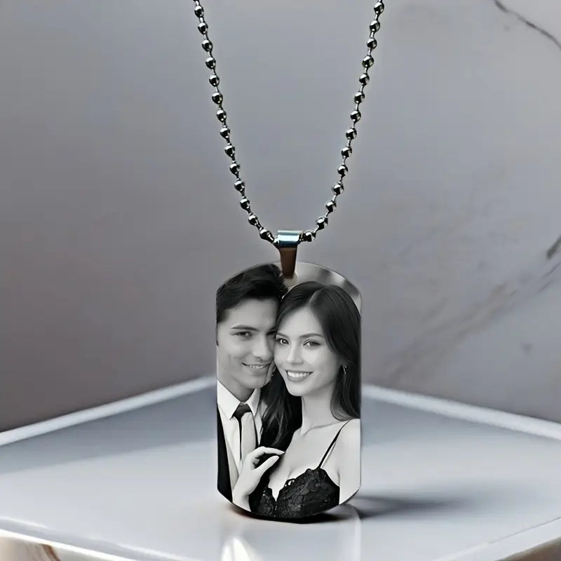 Gepersonaliseerde Hanger Ketting Met Foto - Vaderdag Cadeaus