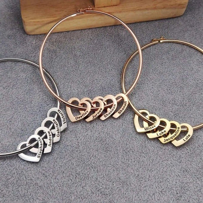 Gepersonaliseerde Hart Armband Voor Vrouwen - CustomLove.nl