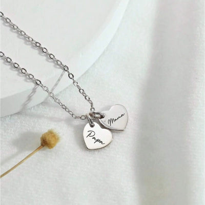 Gepersonaliseerde Hart Hanger Ketting Met Namen - Cadeaus Voor Haar