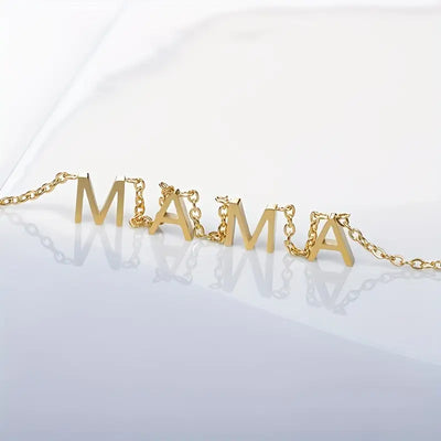 Gepersonaliseerde Mama Letter Ketting - Moederdag Cadeaus