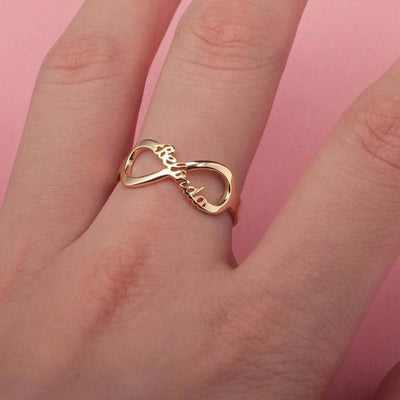 Gepersonaliseerde Oneindige Naam Ringen Voor Dames - CustomLove.nl