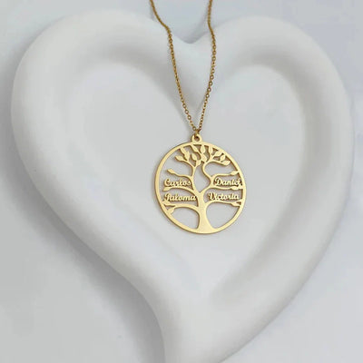 Gepersonaliseerde Gegraveerde Levensboomketting Tot 13 Namen - Moederdagcadeaus