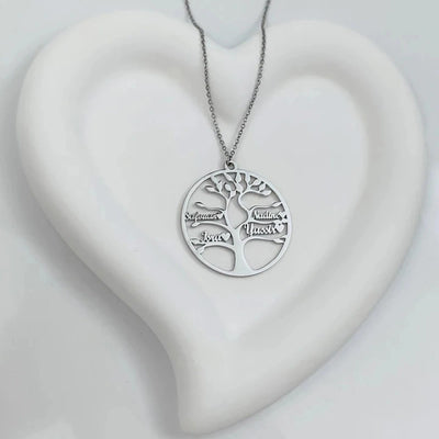 Gepersonaliseerde Gegraveerde Levensboomketting Tot 13 Namen - Moederdagcadeaus