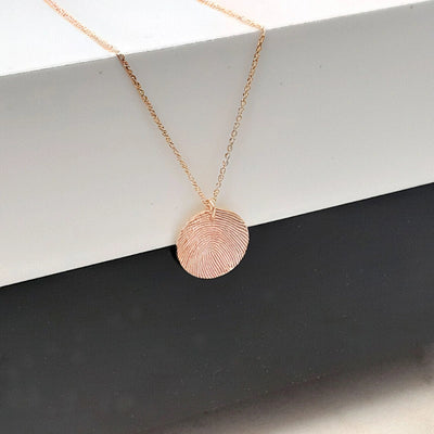 Gepersonaliseerde Graveer Naam Ketting Met Vingerafdruk - Cadeaus Voor Haar