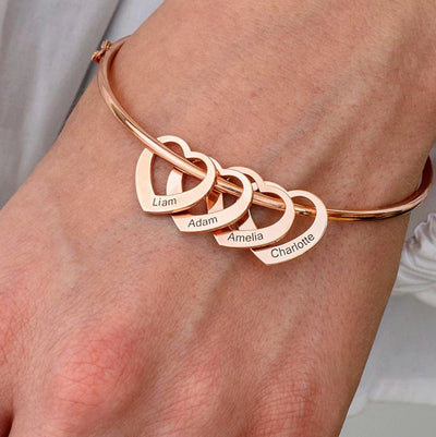 Gepersonaliseerde Hart Armband Voor Vrouwen - CustomLove.nl