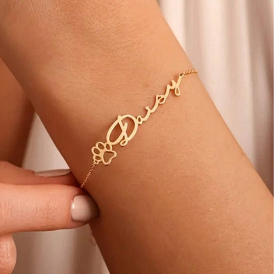 Gepersonaliseerde Roestvrijstalen Armband met Met Huisdier Poot Ontwerp - CustomLove.nl