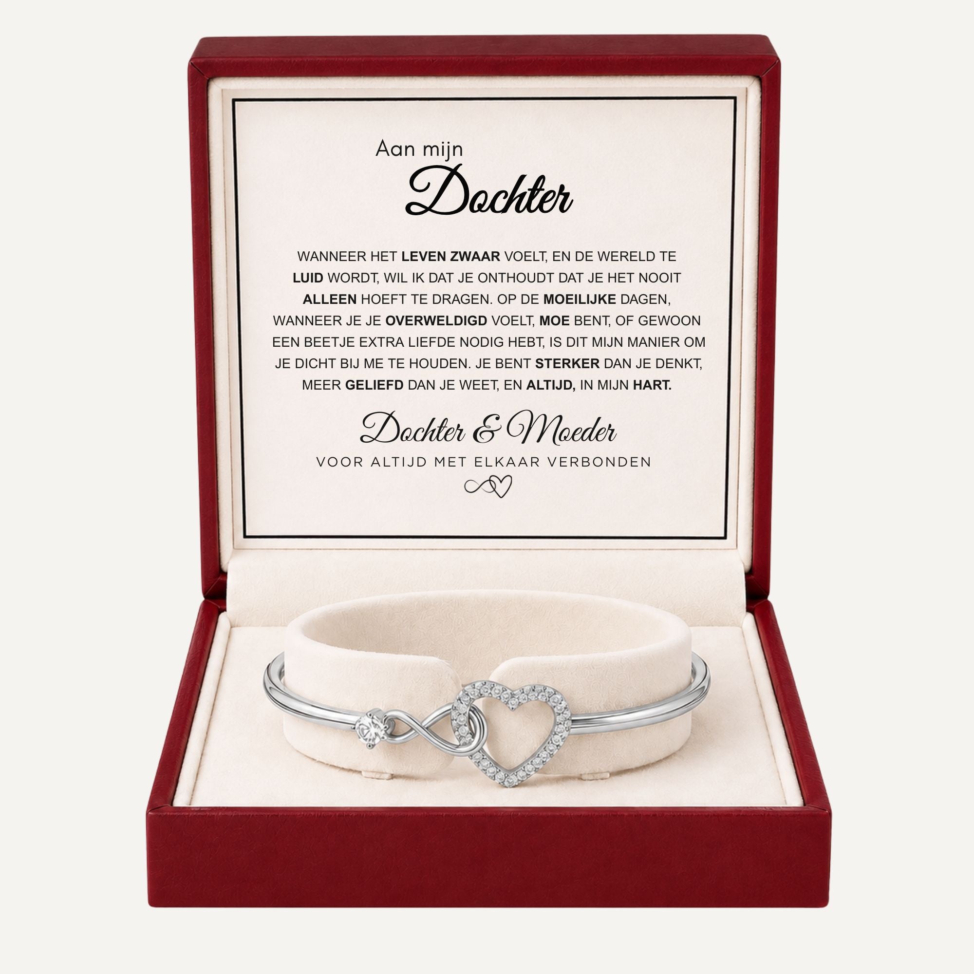 Aan Mijn Dochter - Infinity Hart Armband – Altijd In Mijn Hart, Voor Altijd Verbonden