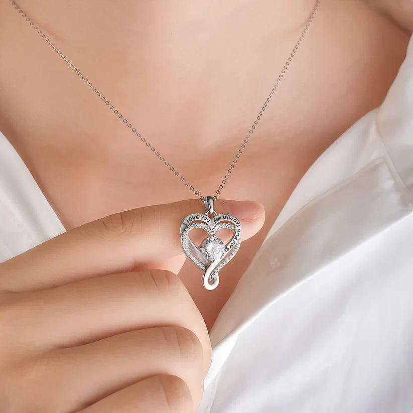 Aan Mijn Vrouw – Gegraveerde Dubbele Hartjes Ketting