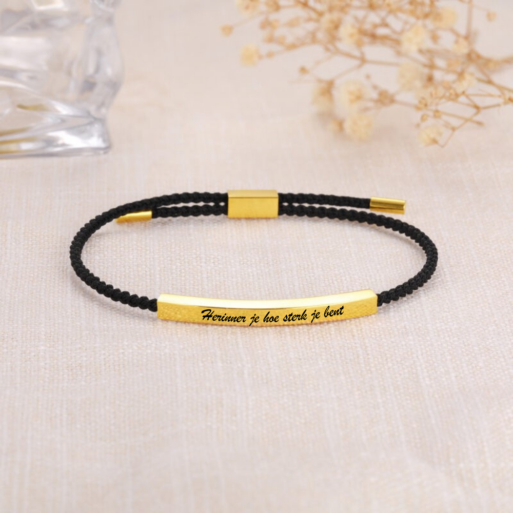 Herinner Je Hoe Sterk Je Bent Buisarmband