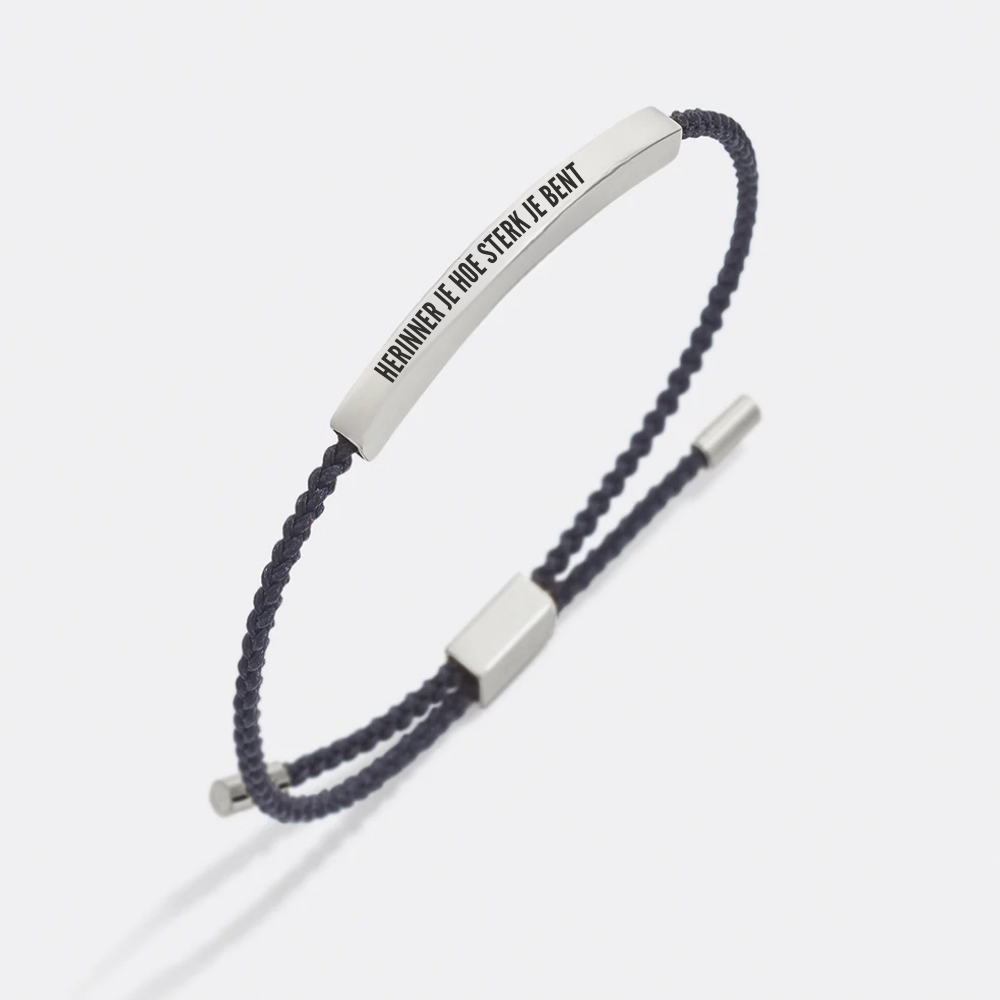 “Herinner Je Hoe Sterk Je Bent” Motivatiearmband