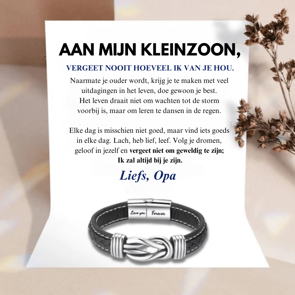 Aan Mijn Kleinzoon - Liefs, Opa - Infinity Armband