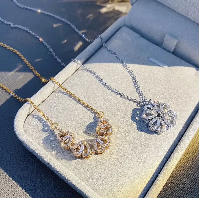 Klavertje Vier Eeuwige Liefde & Geluk Ketting - CustomLove.nl
