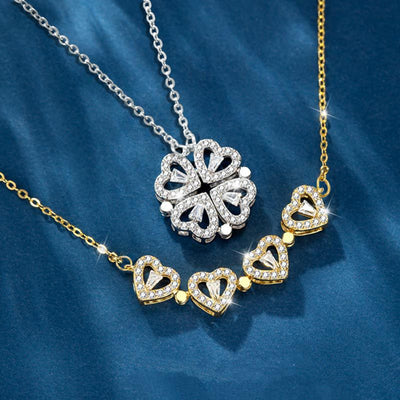 Klavertje Vier Eeuwige Liefde & Geluk Ketting - CustomLove.nl