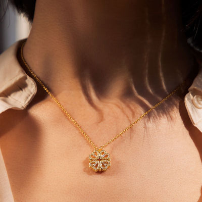 Klavertje Vier Eeuwige Liefde & Geluk Ketting - CustomLove.nl