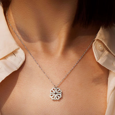 Klavertje Vier Eeuwige Liefde & Geluk Ketting - CustomLove.nl