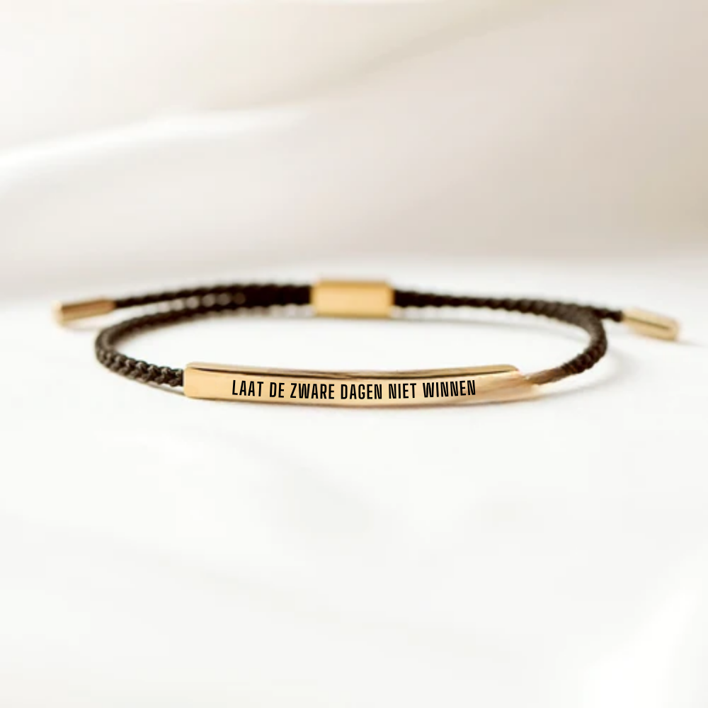 Laat De Zware Dagen Niet Winnen Buisarmband