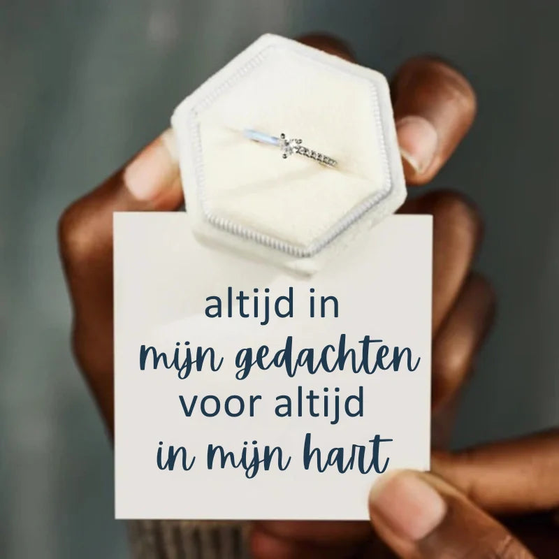 Moeder & Dochter - Voor Altijd in Mijn Hart - Bijpassende Hart Ringen