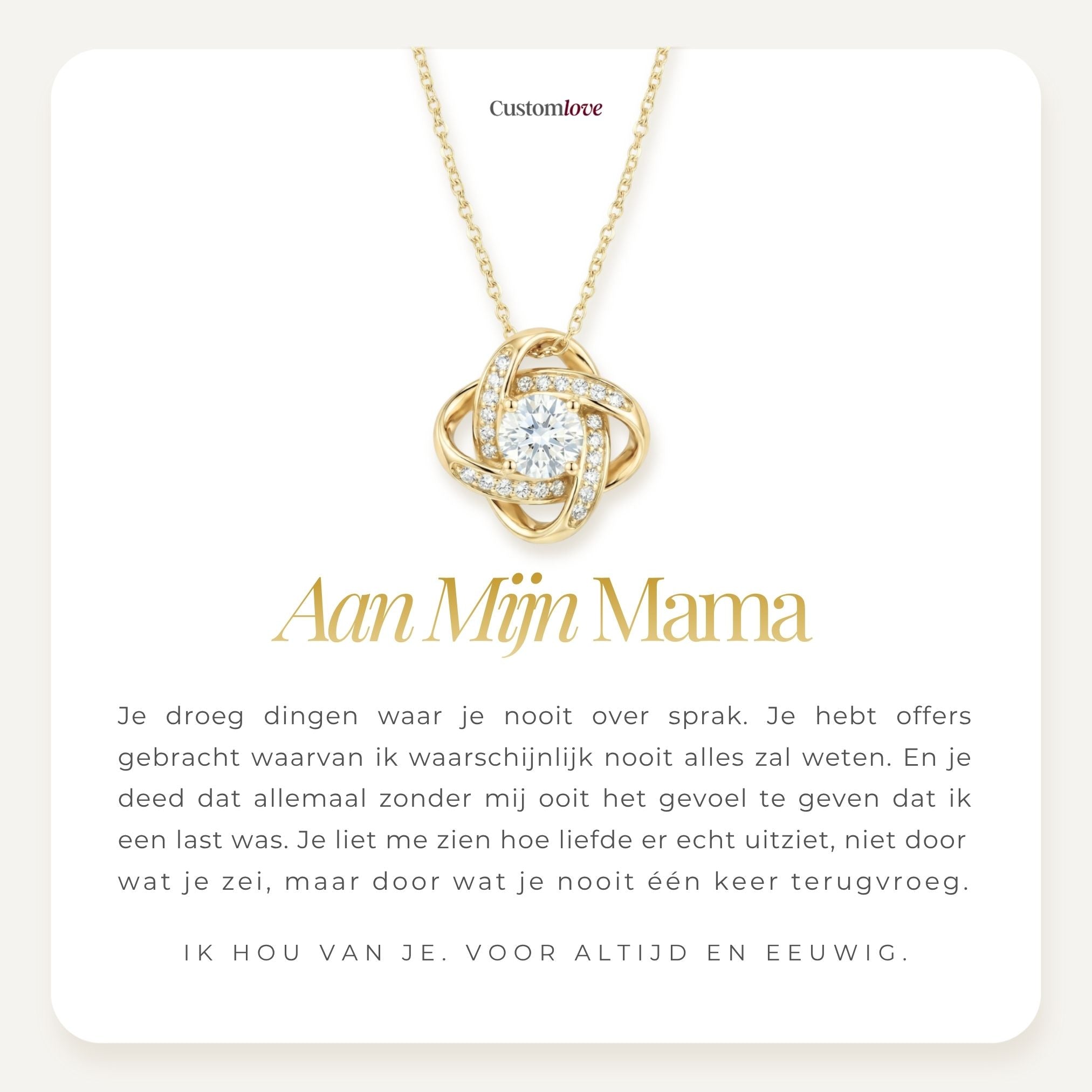 Aan Mijn Mama - Love Knot Ketting