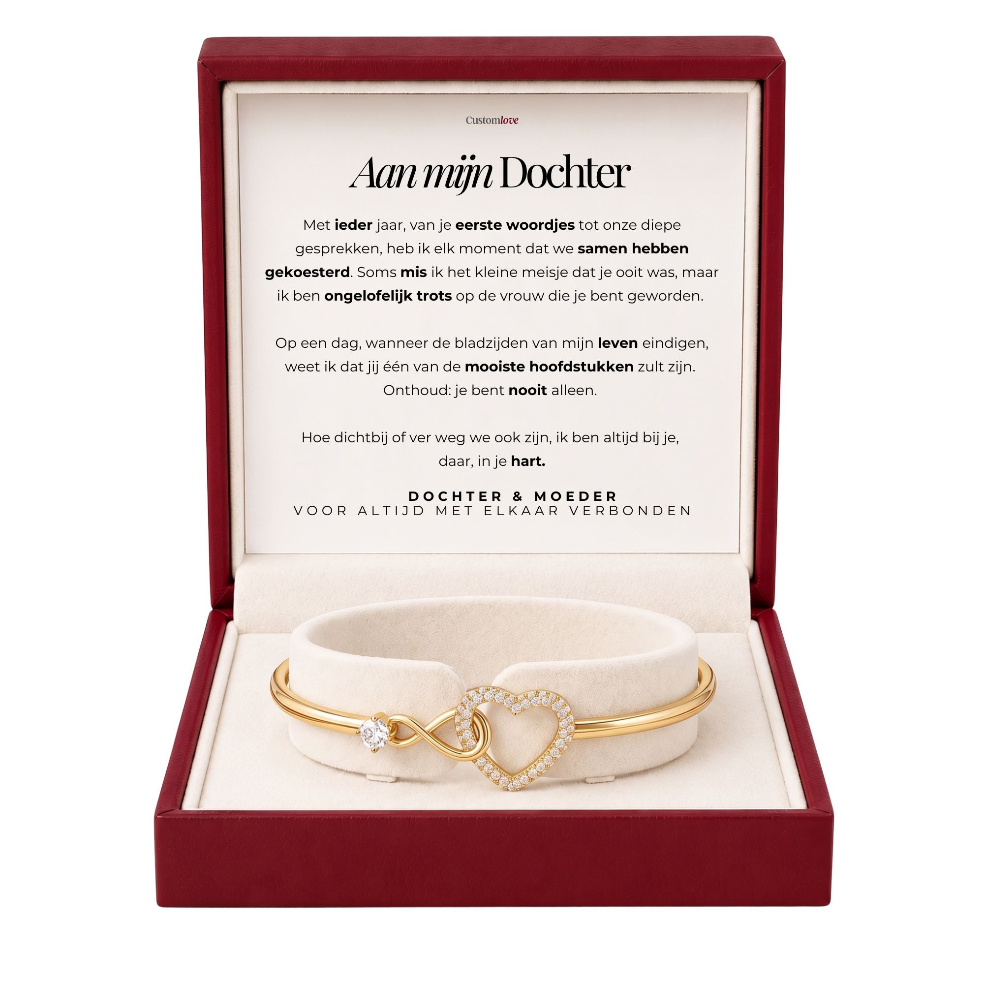 Aan Mijn Dochter - Infinity Heart-Armband