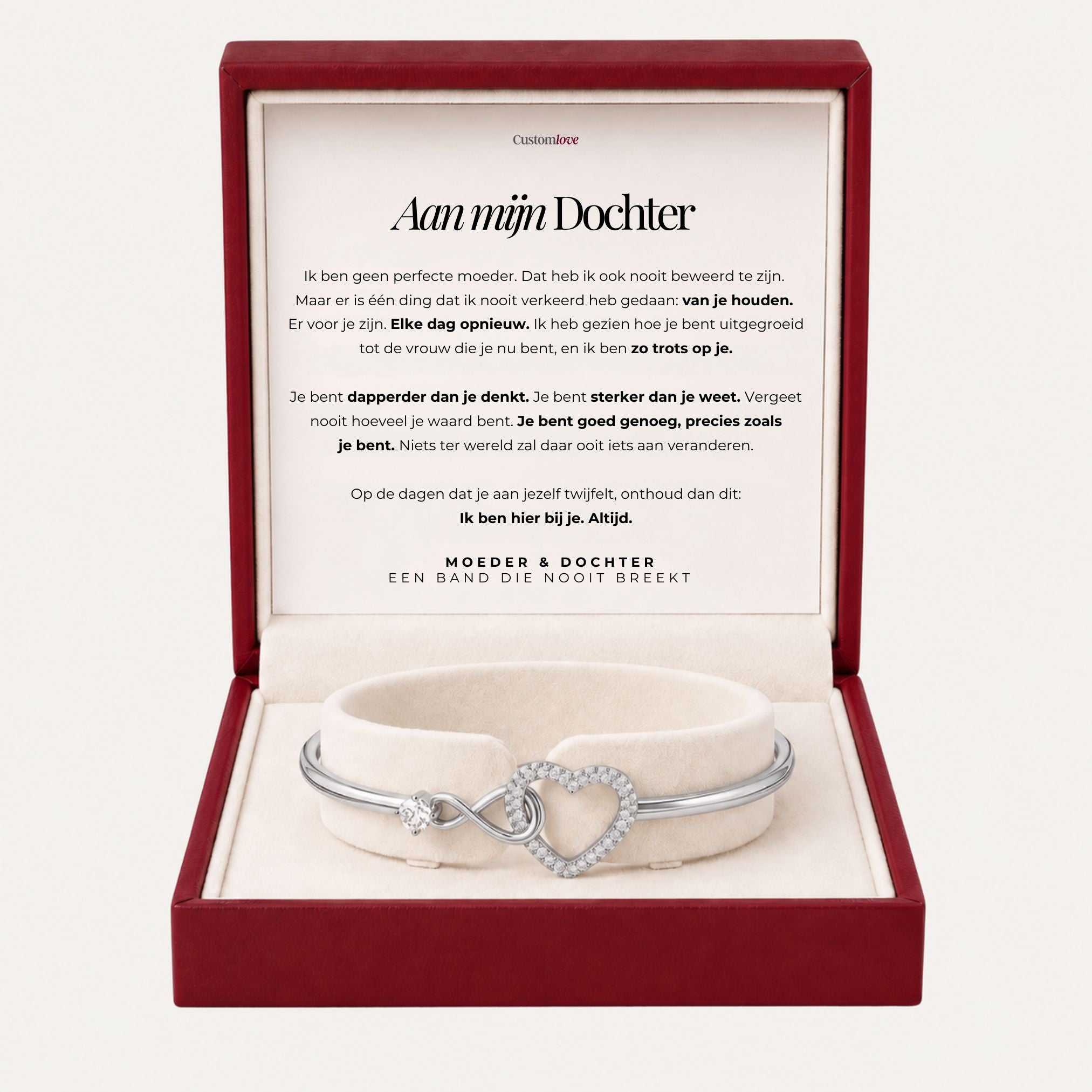 Moeder En Dochter – Infinity Hart-Armband – Zo Trots Op Jou