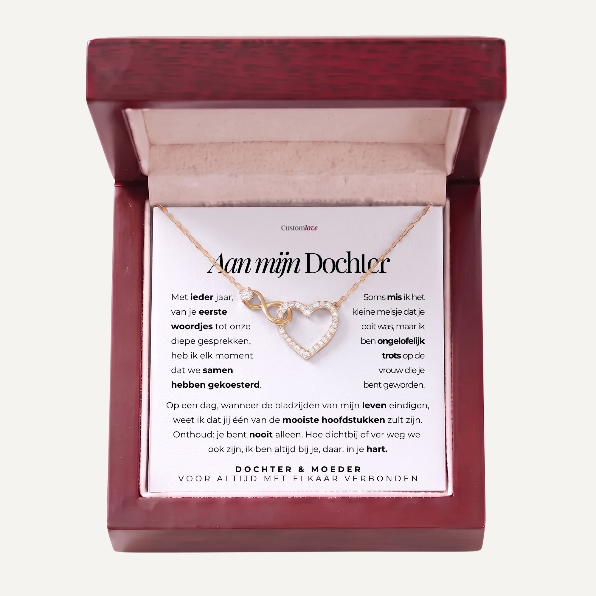 Moeder en Dochter – Infinity Hart Ketting – Hun Harten Als Eén