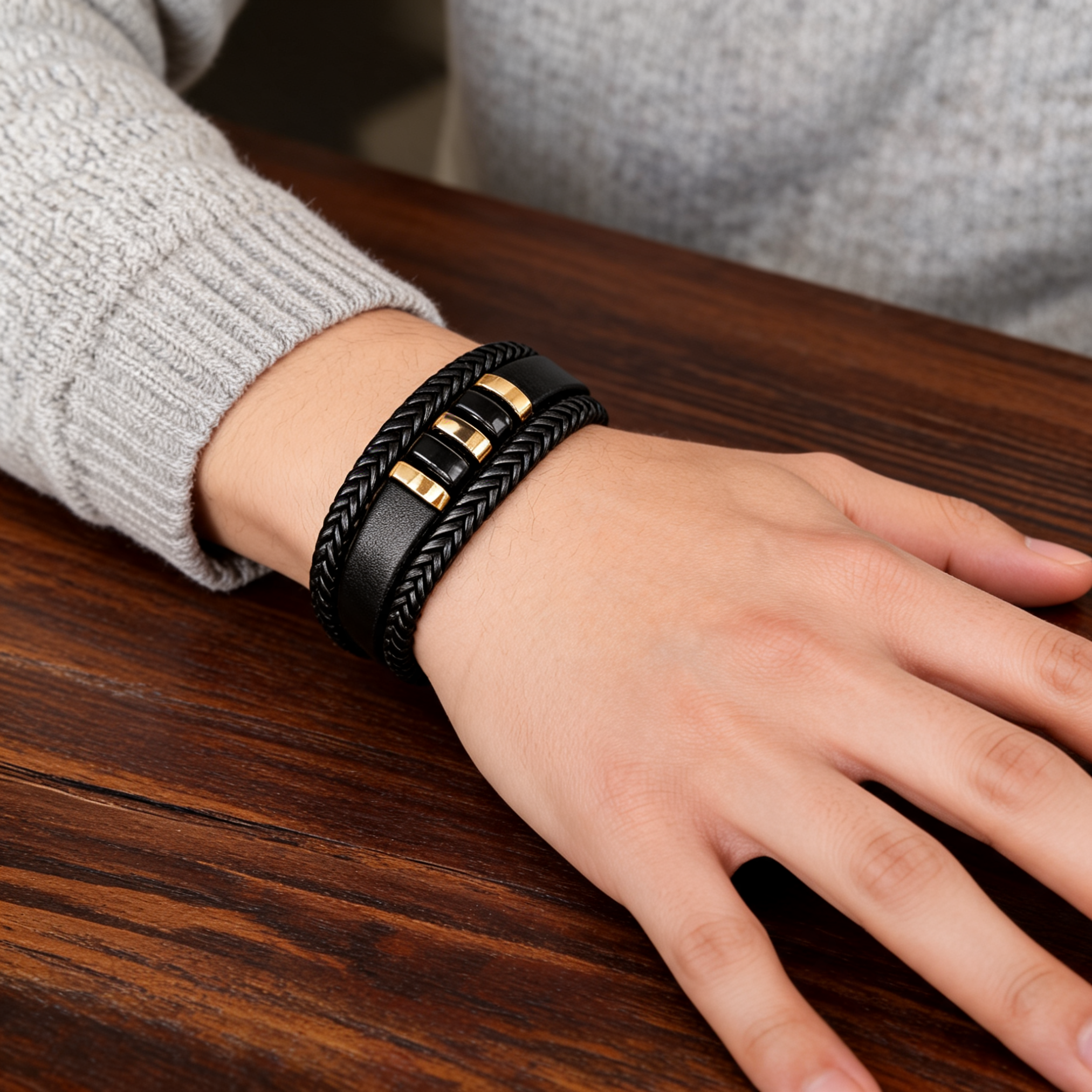 Aan Mijn Zoon - Je Loopt Nooit Alleen - Gevlochten Armband