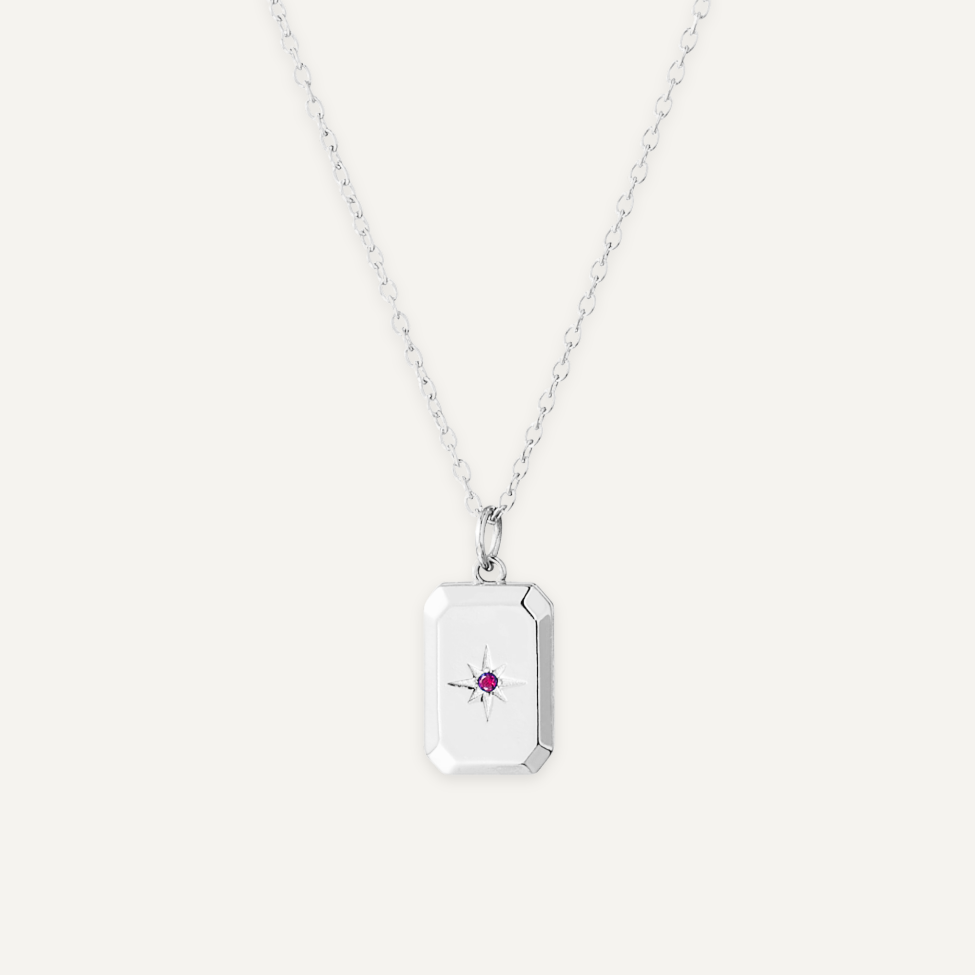 Medaillon Ketting met Geboortesteen