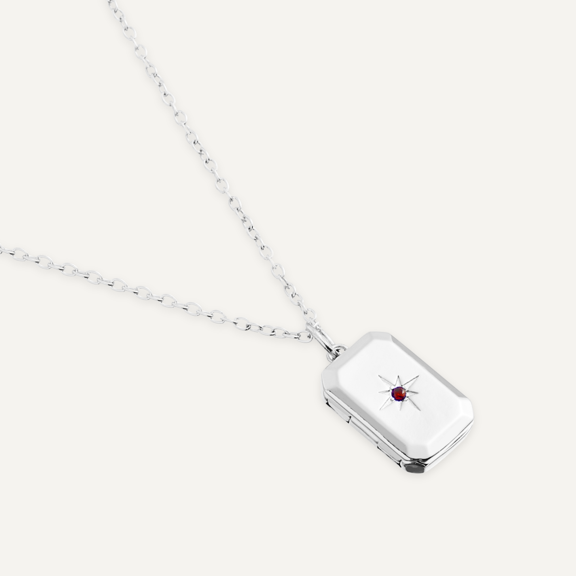 Medaillon Ketting met Geboortesteen