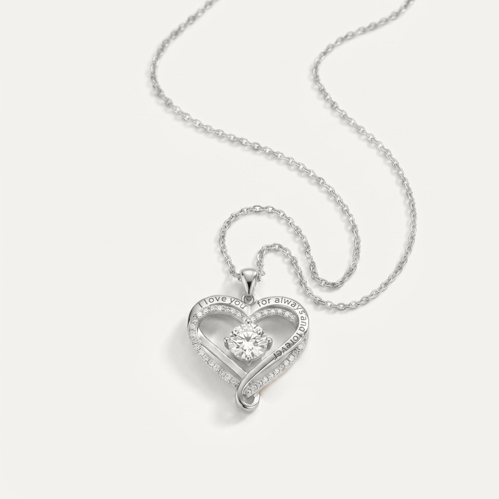 Aan Mijn Vrouw – Gegraveerde Dubbele Hartjes Ketting